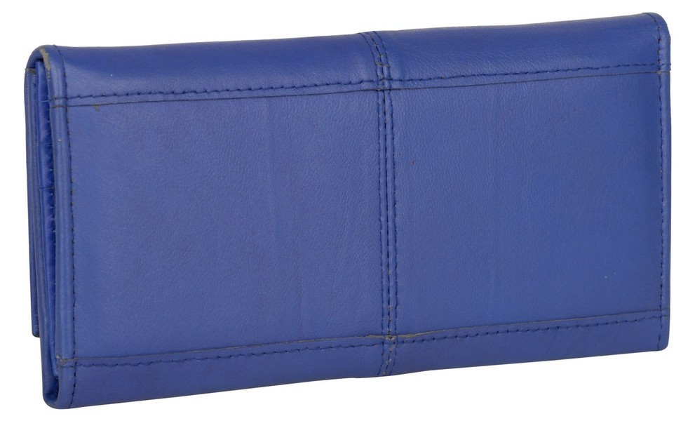 Leather Blue Women Wallet