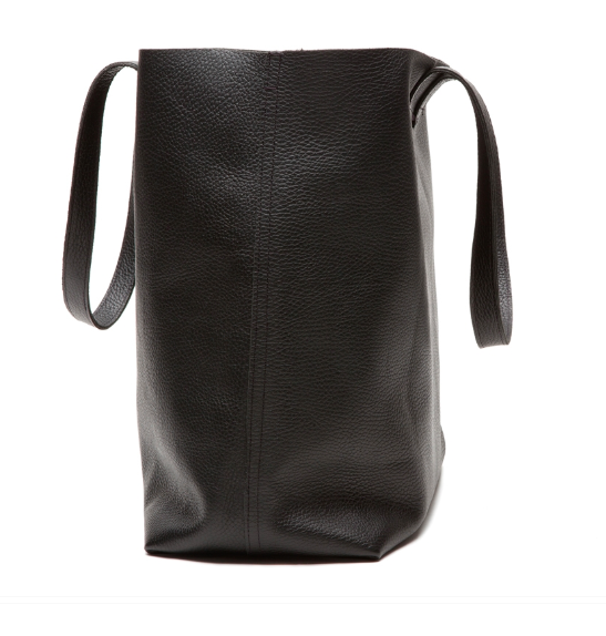 Black Wide Tote - Tan
