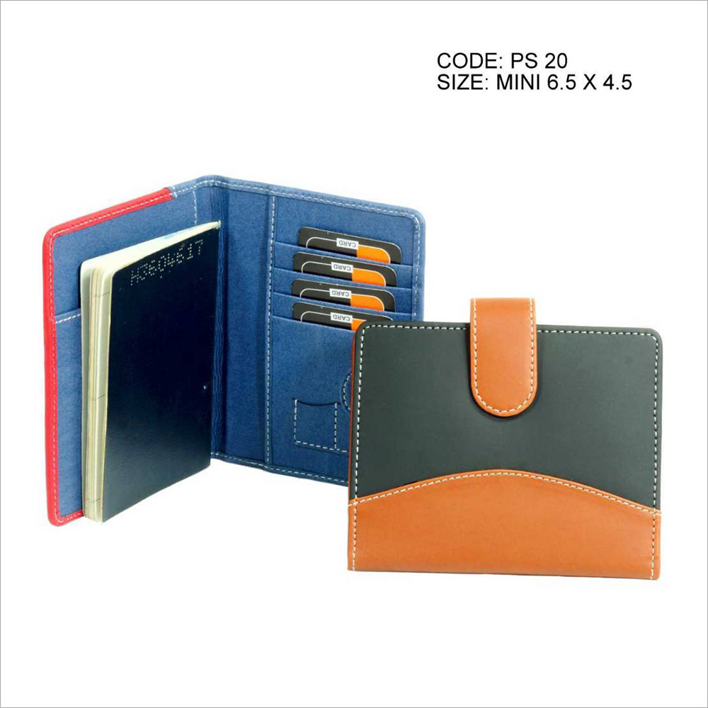 PU Leather Executive Mini Passport Holder - PU Leather, Multicolour, Plain Pattern | Commercial Use, Compact Design for Business Travel