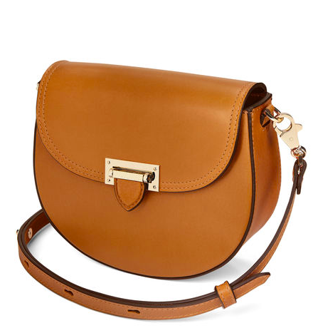 Crossbody Bag - Genuine Leather, 7.5x6x2.5 Inches | Mini Saddle Bag Design, Detachable Strap, Zipped Internal Pocket
