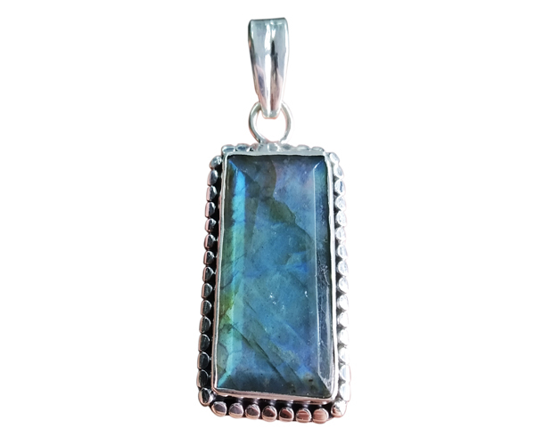 Blue Latest Labradorite 925 Silver Gemstone Pendant