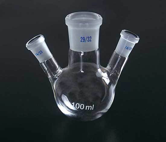 Flask Round Bottom Three Necks Equipment Materials: Glassware