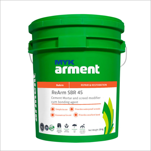 ReArm SBR 45 Bonding Agent - Modified SBR Emulsion, Milky White, Specific Gravity 1.02 gm/cc | Superior Bonding for Concrete, Waterproofing & Repair Mortars
