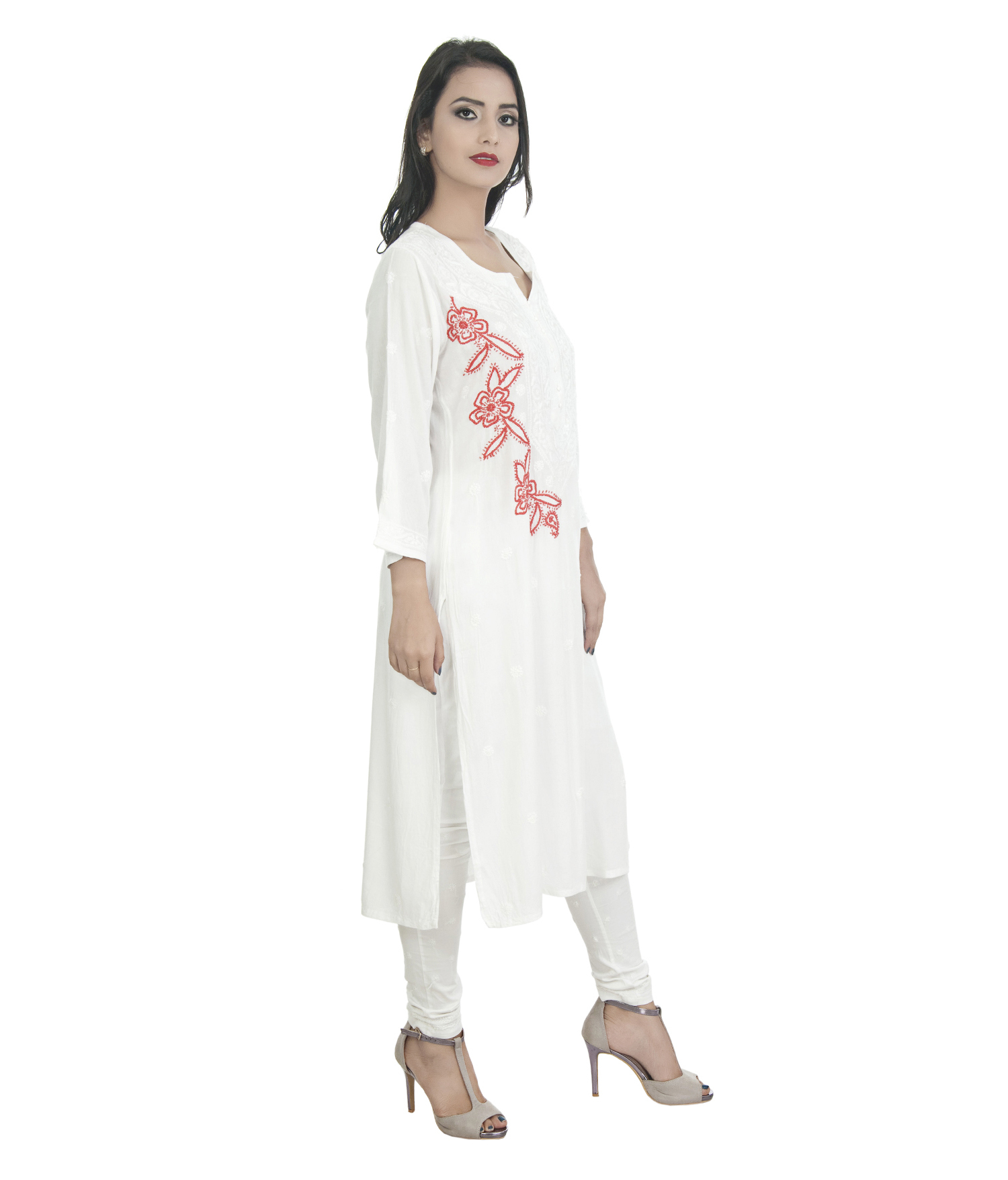Rayon Lucknowi Chikan Kurti