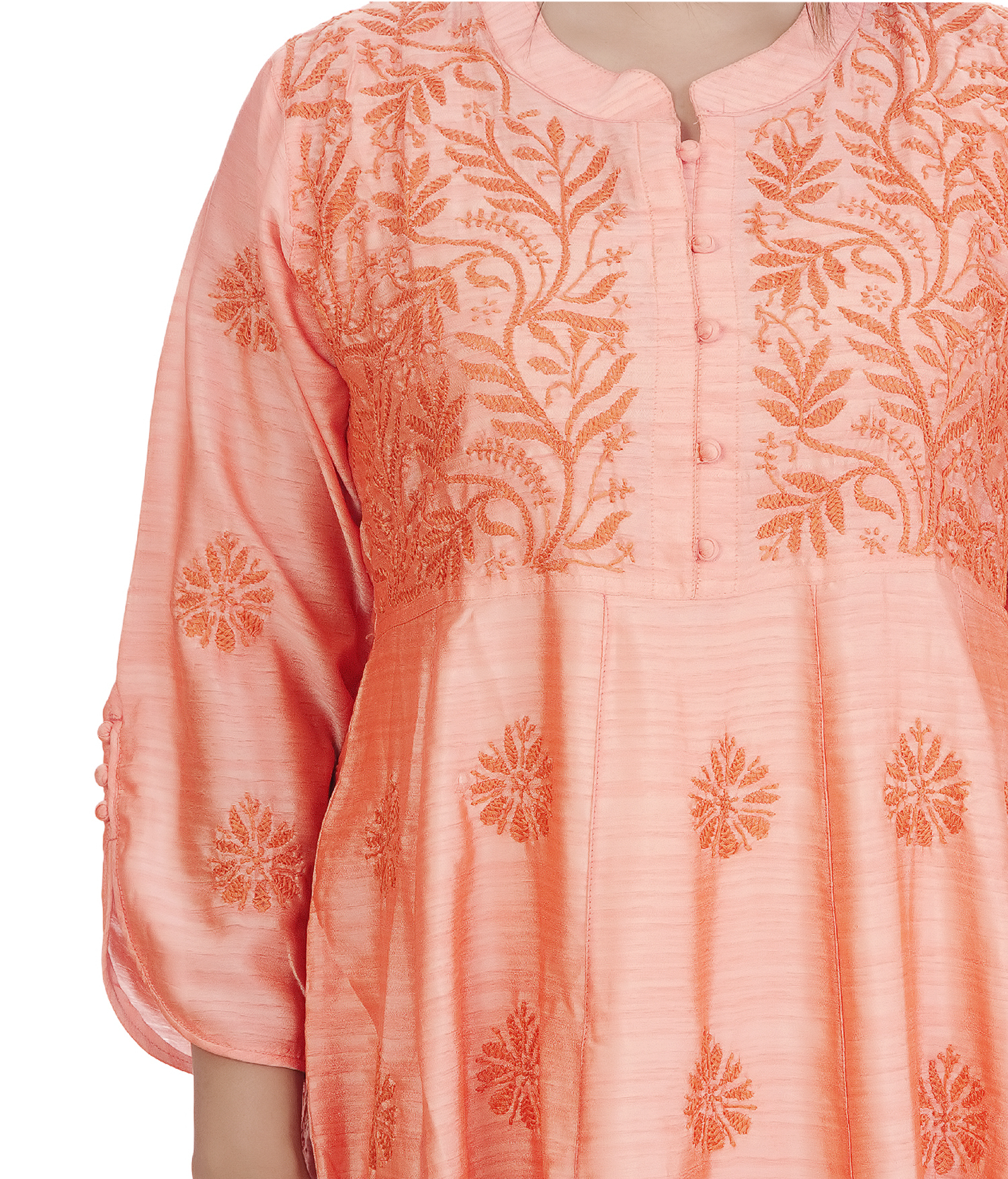 Lucknowi Chikankari Anarkali Kurti