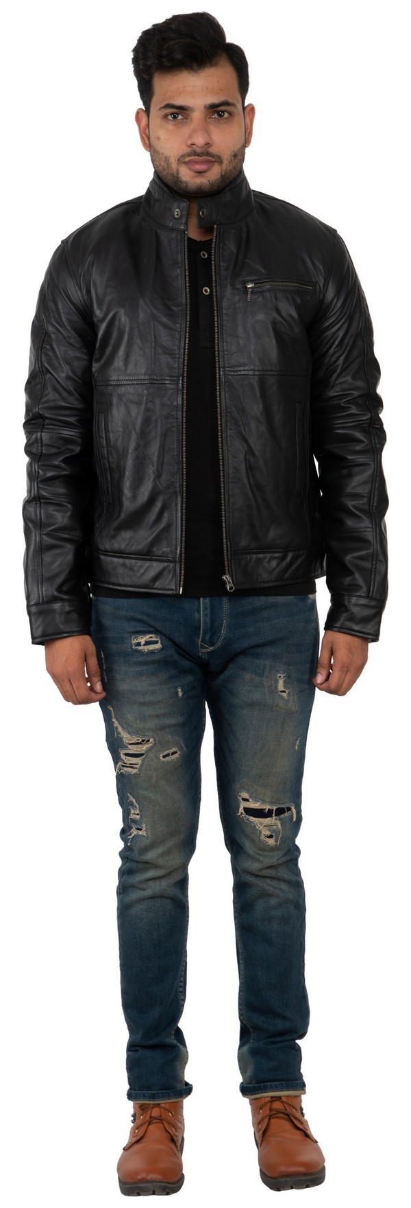 Leather Men's James Dean Blac  Jacket