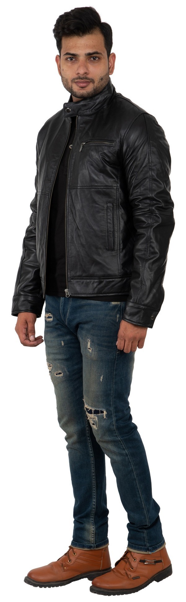 Leather Men's James Dean Blac  Jacket