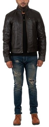 Leather Men's Jacket Dean Brown