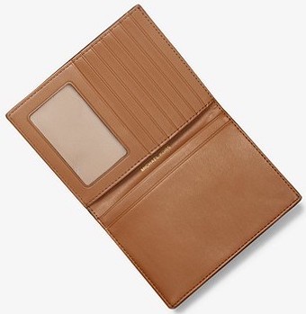 Black Passport Wallet - Tan