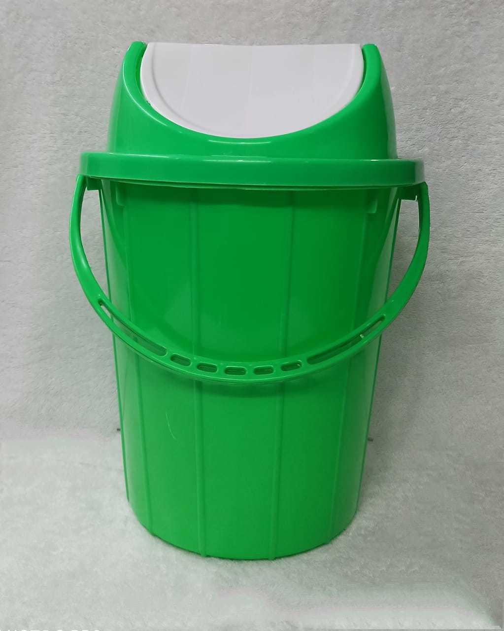 10 Litre Swing Dustbin - Plastic, 12 X 28 Inch, Multi-color | Durable, Flexible, Crack Resistant, Portable Design With Perfect Grip