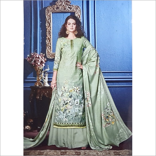 Available In Different Color Ladies Cotton Unstitched Suit