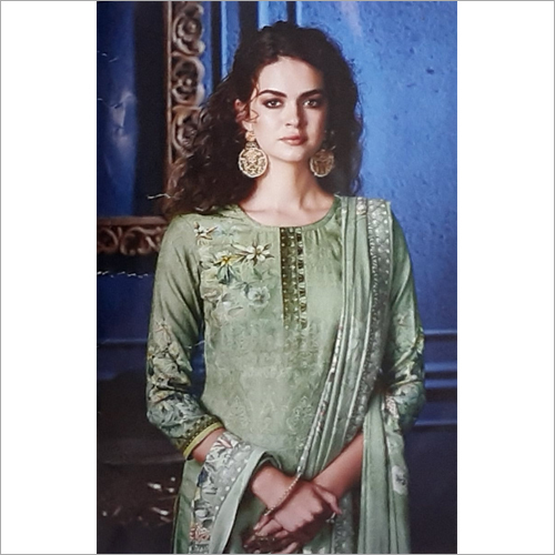 Available In Different Color Ladies Cotton Unstitched Suit