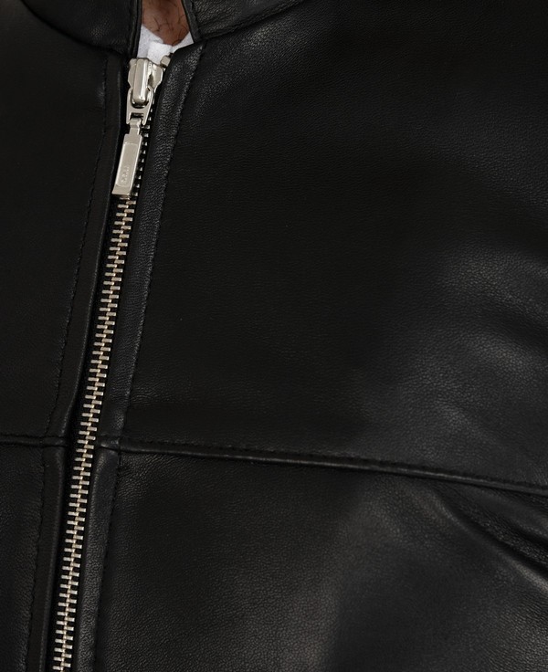 Premium Genuine Real Leather Shirt - Soft Polyester Lining, Tumble Waxing Effect, Multiple Pockets, Best Quality Stitching Throughout