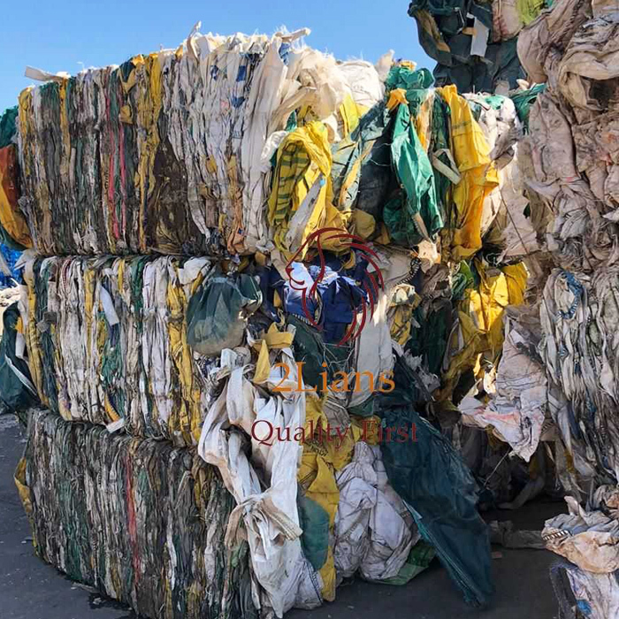 Mix Colors Pp Jumbo Bags Grade C Waste Recycled Plastic Pp Woven Scrap Pp Bag