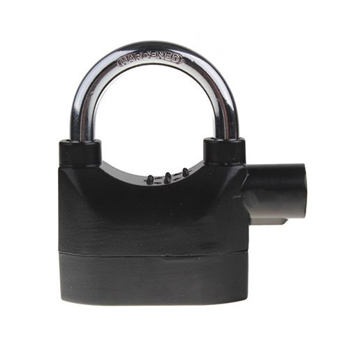 Heavy Duty Steel Alarm Padlock - Weatherproof, 3 Cut Keys Included, Siren Alarm Activation