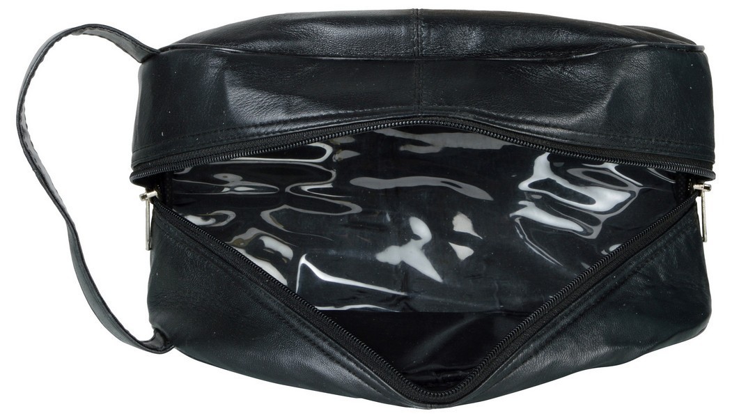 Leather Shaving Kit Bag
