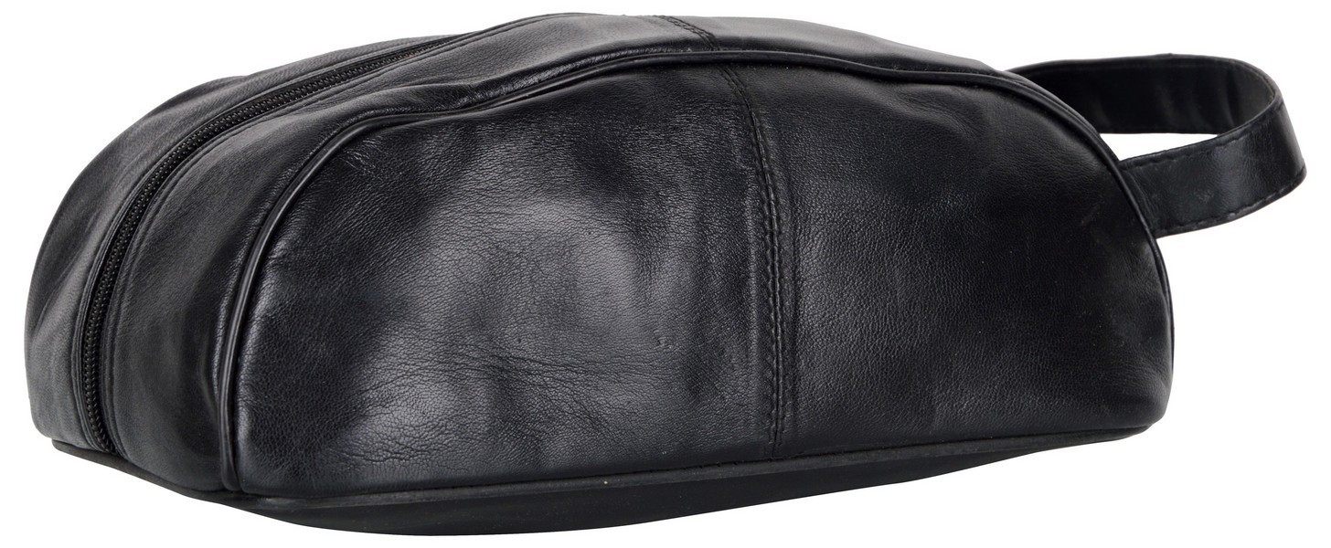 Leather Shaving Kit Bag