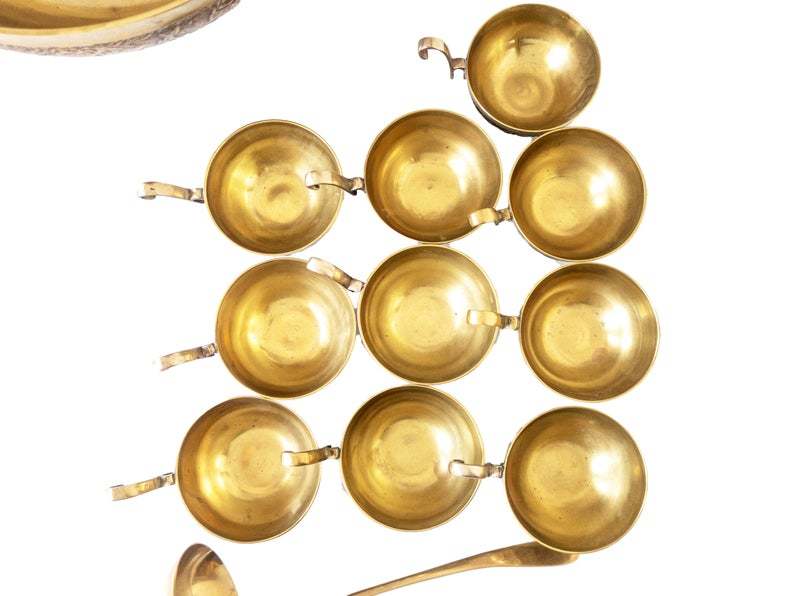 Brass Punch Bowl Set