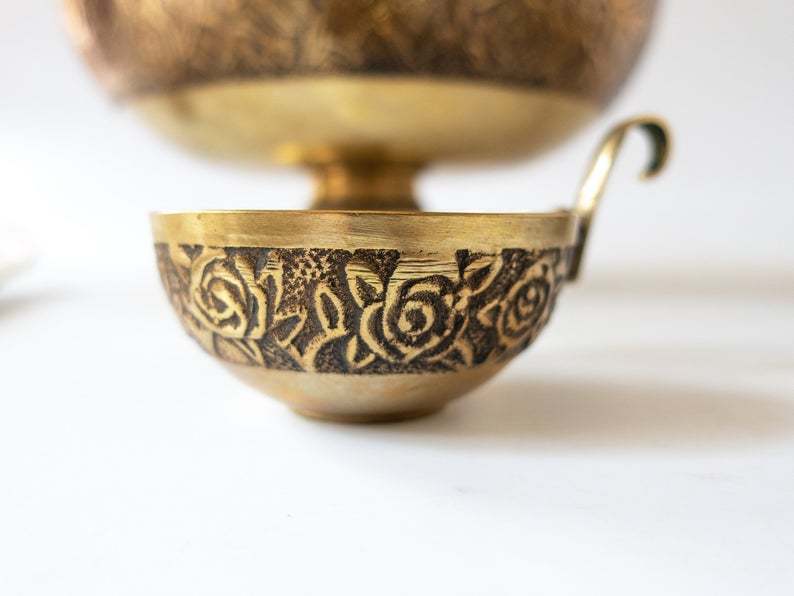 Brass Punch Bowl Set