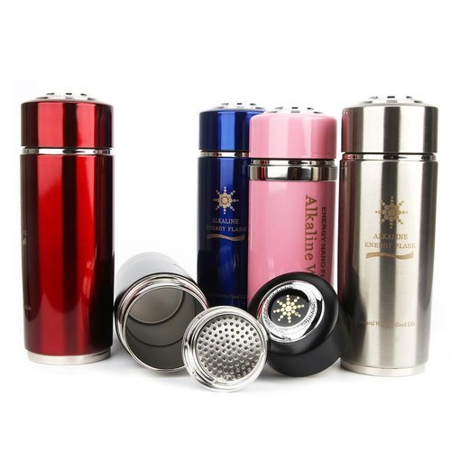 Silver Alkaline Flask