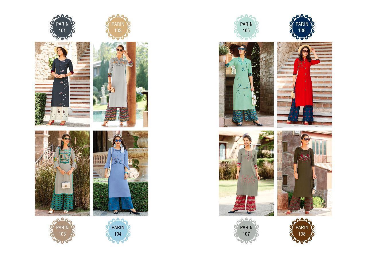 Dry Cleaning Rayon Kurti Plazo Set