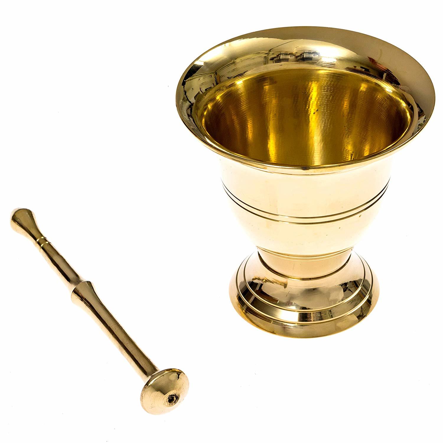 Solid Brass Mortar & Pestle