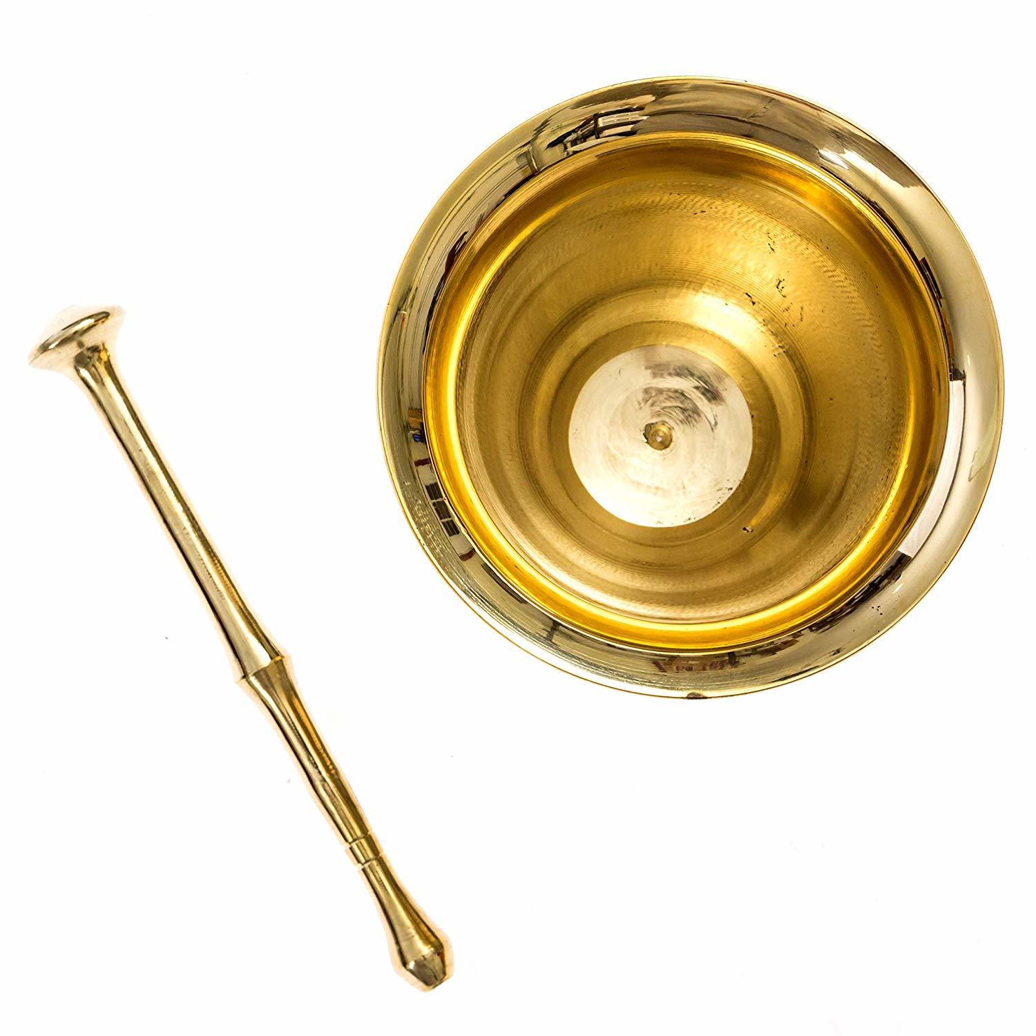 Solid Brass Mortar & Pestle