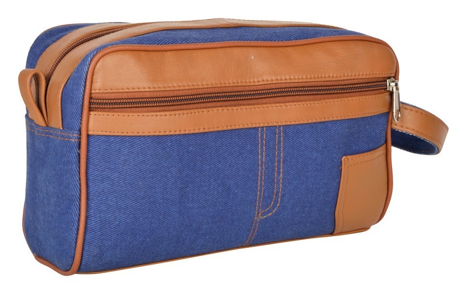 Blue Shaving Kit Bag