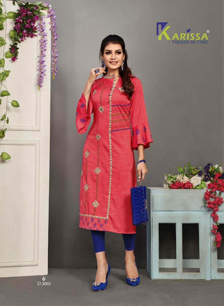 Rayon Embroidery Wholesale Kurti - 14 Kg Two Tone Premium Rayon, Length: 46 Inches, Sizes: M(38)-xxl(44), 3-4th Sleeve Style, Cool Dry & Washable