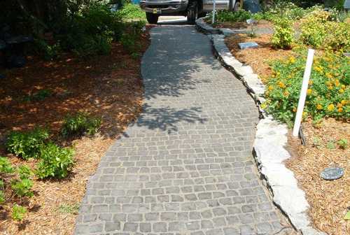Black Limestone Cobbles Solid Surface