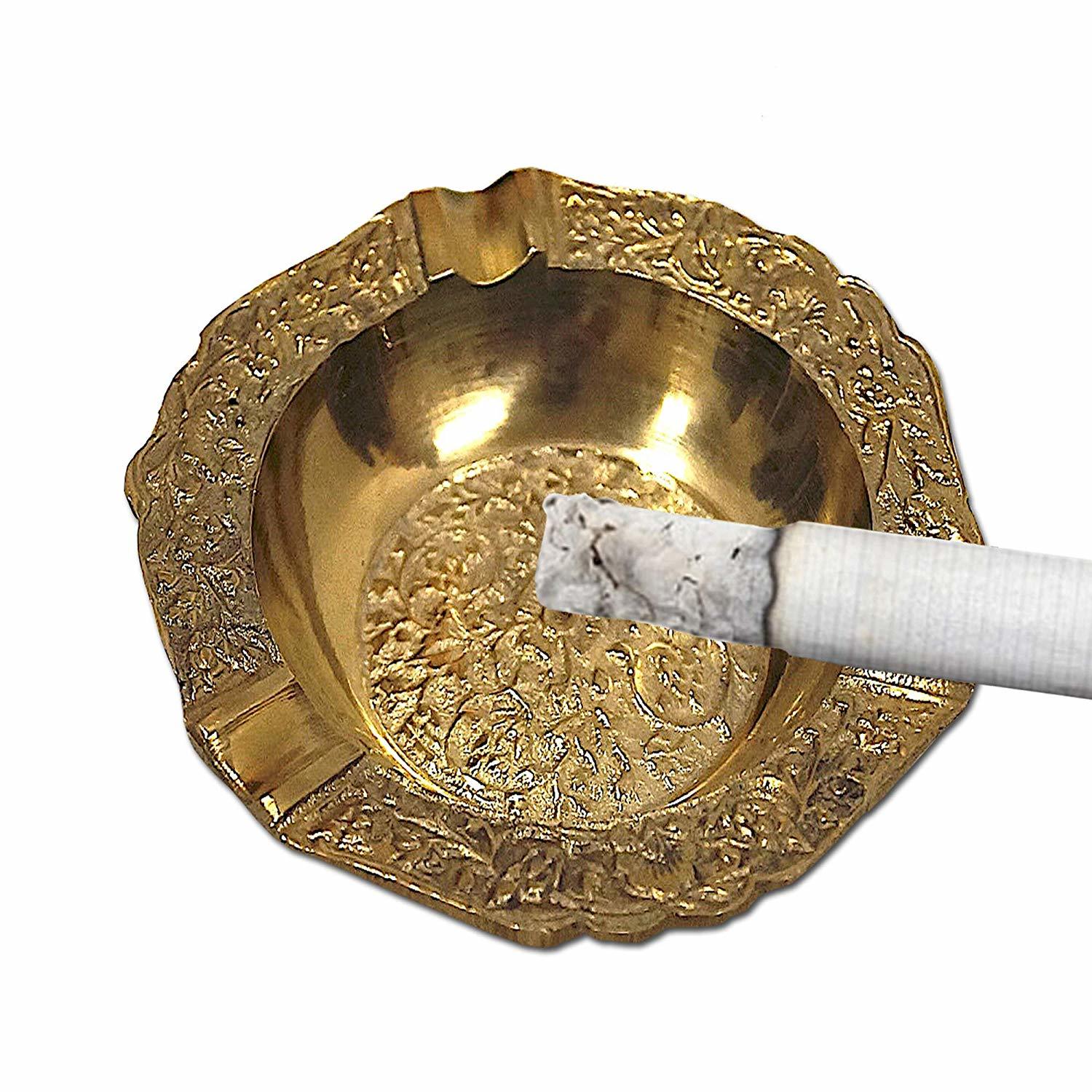 Brass Small Cigarette Tabletop Ashtray