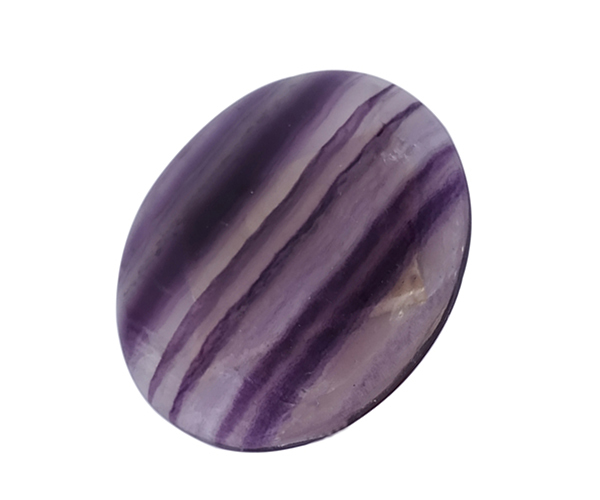 Fluorite Healing Gemstone - 36.1 Grams, Free Size Purple Natural Stone, Round Brilliant Cut