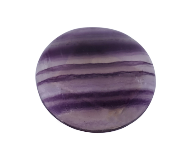 Fluorite Healing Gemstone - 36.1 Grams, Free Size Purple Natural Stone, Round Brilliant Cut