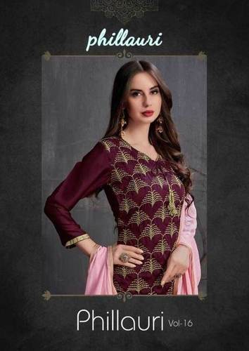 Heavy Georgette Satin Plazo Suit With Antique Badla Tar Work Application: Women Material