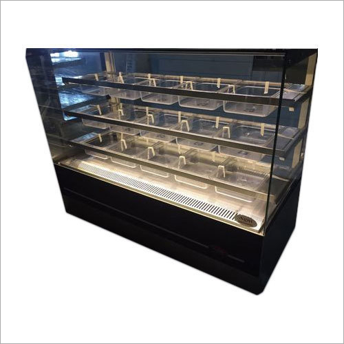 Refrigerated Display Counter - Stainless Steel, Rectangular, Matte Black | Led Lighting, Robust Structure, Optimal Corrosion & Abrasion Resistance
