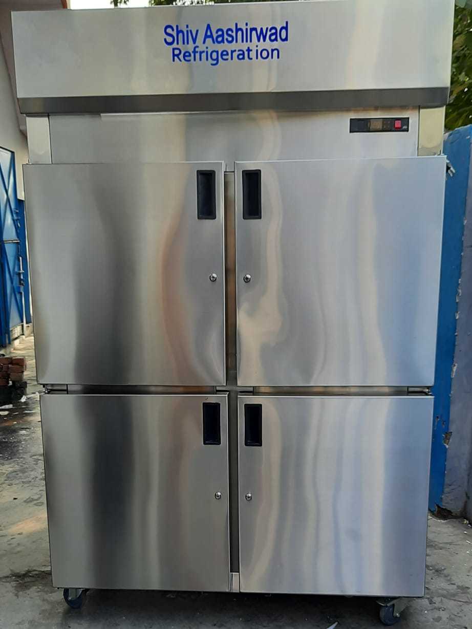4 Door Chiller - Stainless Steel, 1000 L Capacity | Rust Proof, Easy Operation, Dimensional Stability, Swing Doors, Single Phase Electric