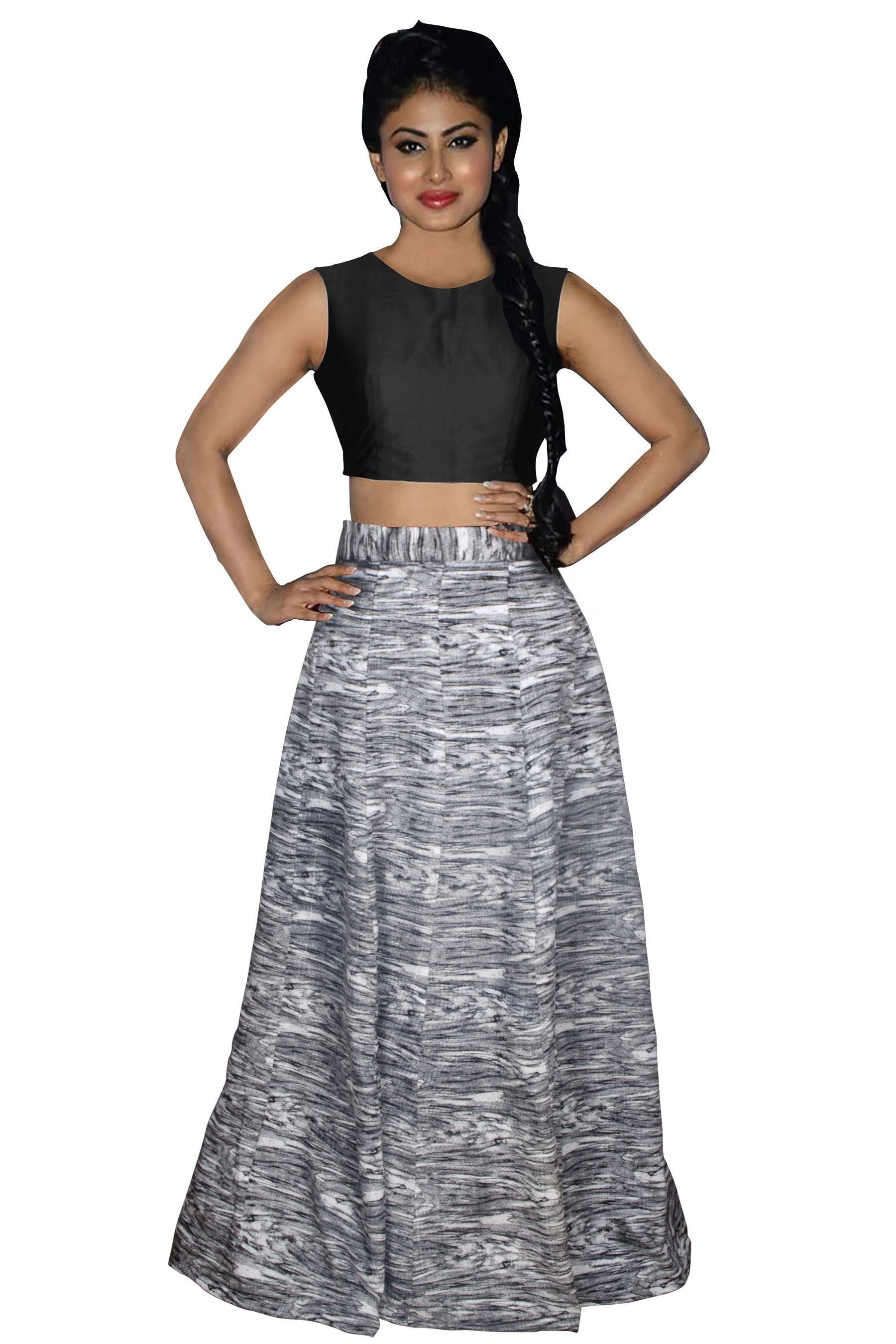 Ladies Lehenga - Unstitched Blouse (0.80 Mtr), Fits All Girls (Up To Size 42) - Elegant Round Design
