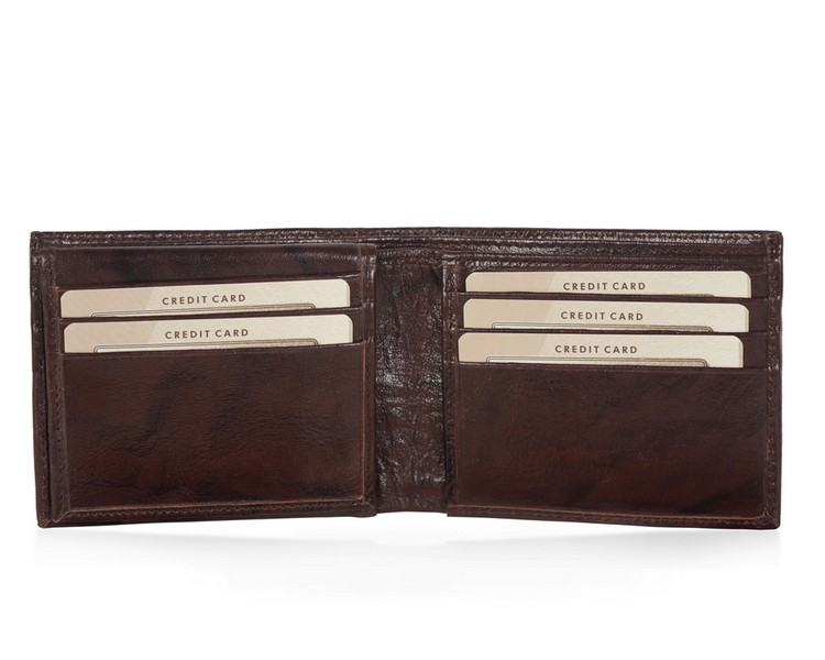 Aspen Leather Tri-fold Wallet - Genuine Sheepnappa Leather, 2 Note Pockets, 6 Card Slots, Black | 3-month Warranty, Stylish & Sleek Design