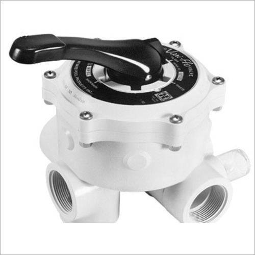 Swimming Pool Multiport Valve - Abs Material, 6 Inch Size | Medium Pressure, Maintenance Free, Durable White Design