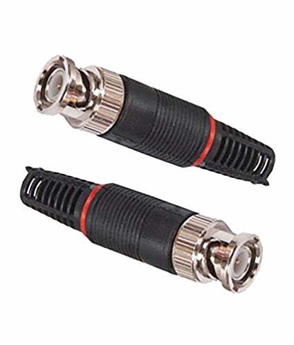 BNC CONNECTOR PVC Black - Black Color, No Wire | Suitable for Restaurant, Indoor, School, Railway Stations, Outdoor, Hotels, Cinema Theater, Airport