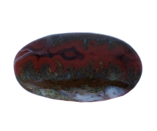 Red Looking Seam Agate Loose Gemstone