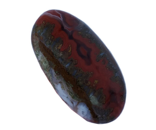 Red Looking Seam Agate Loose Gemstone