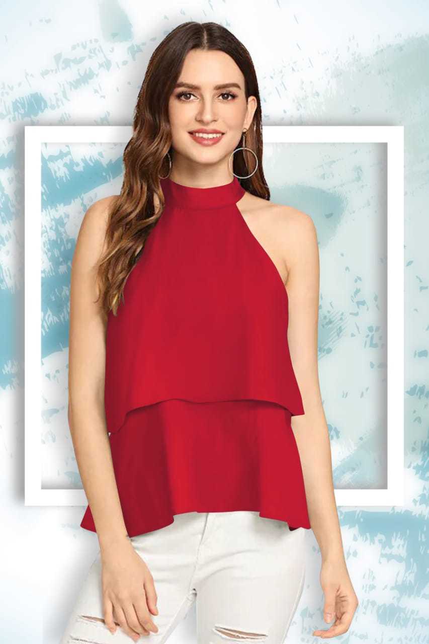 Ladies Top - Limited Edition Rayon Fabric, Size M & Xl, Printed Design With Ribbons & Sequins, Washable For Ages 15 To 45