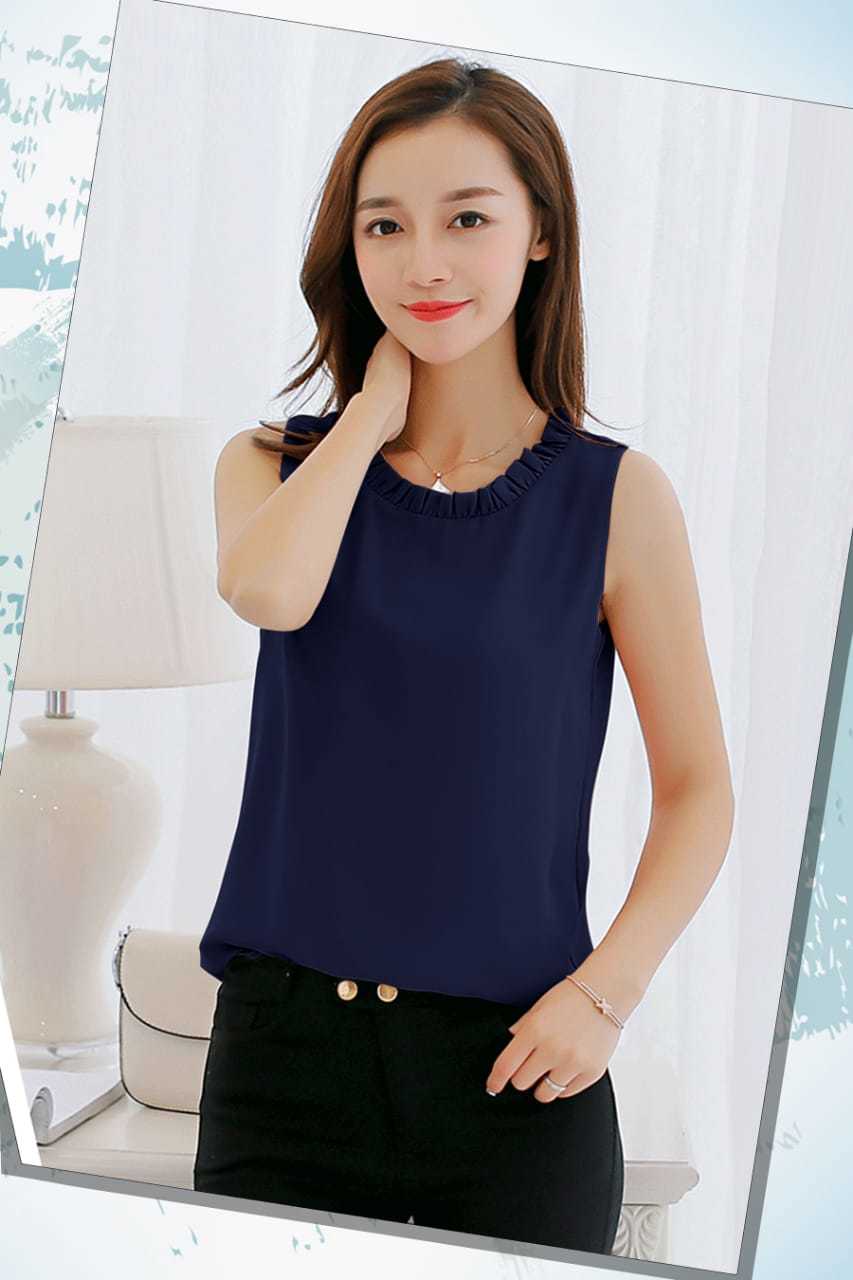Ladies Top - Limited Edition Rayon Fabric, Size M & Xl, Printed Design With Ribbons & Sequins, Washable For Ages 15 To 45