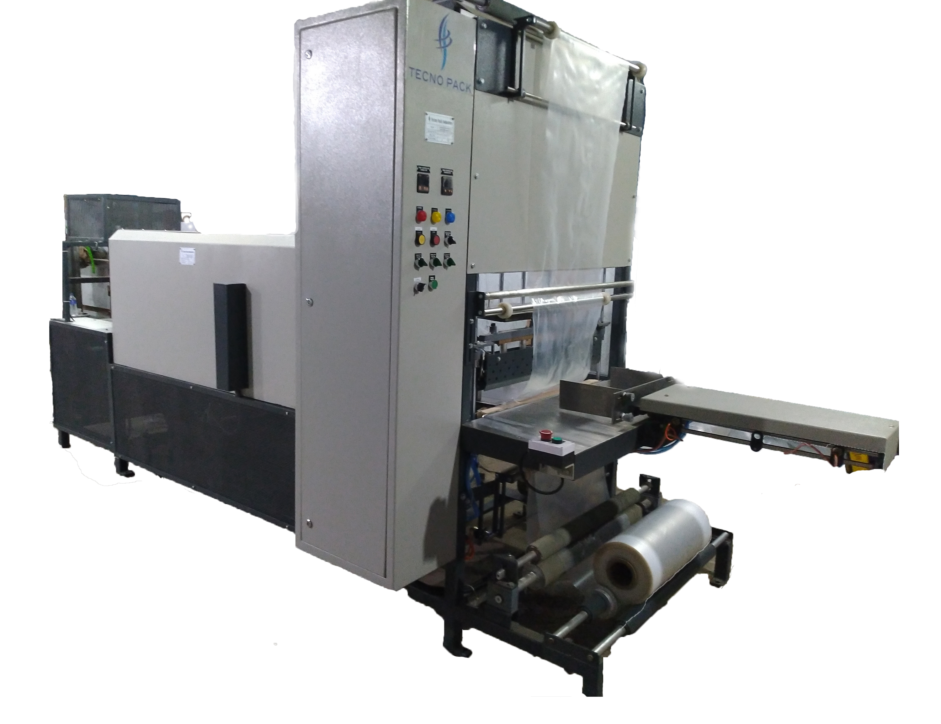 All Rounder Shrink Wrapping Machine - Stainless Steel And Mild Steel, 3 To 7 Packs/min Speed, Siemens Grey Color | Plc Control System, Semi-automatic Operation, Versatile Packing For Bottles, Tins, Glass, And Tetra Packs