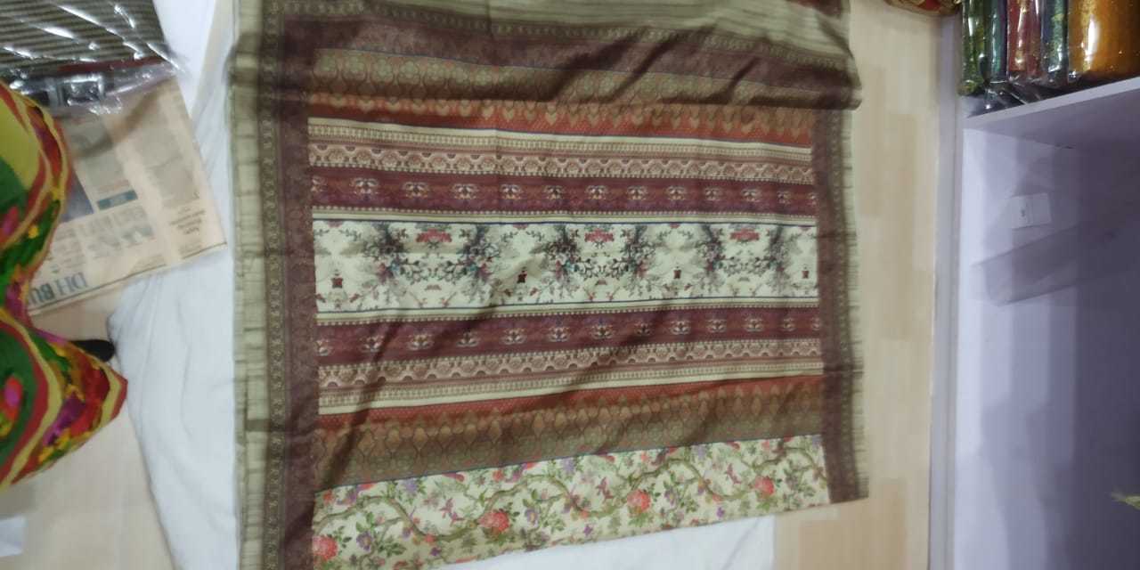 Fancy Silk Saree - 5.5 Yards Length, 44 Inches Width, Olive Color | Multicolored Border, Ideal For Parties, Weddings & Festive Occasions