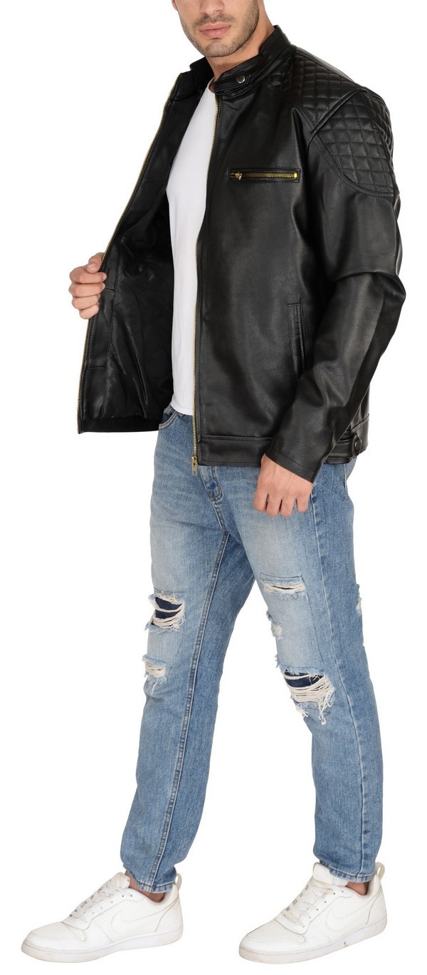 Man Pu Jacket Black -2 Usage: Men