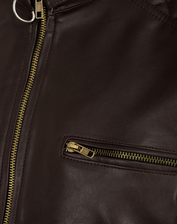 Man Pu Jacket Brn Usage: Men