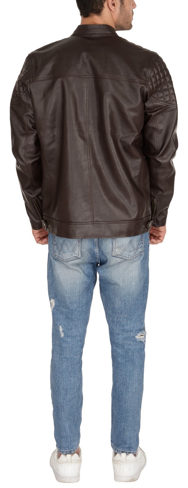Man Pu Jacket Brn Usage: Men