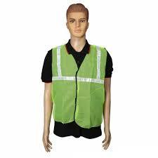 Kasa Life Safety Jacket 1 Inch Fabric Green, 60 GSM | Reflective Type for Labor, Ideal for Roads, Projects, Mining, and Construction Applications